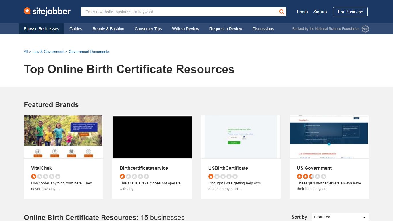 The 10 Best Birth Certificates Sites in 2022 - Sitejabber
